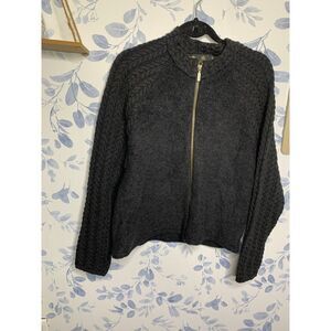 Barbour Ladies Soft Cable Sport Bomber Jacket Size 12